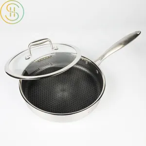 Сотовая антипригарная сковорода triply 304 из нержавеющей стали для домашней кухни