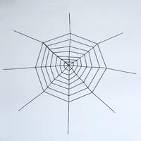 Araña Gigante de Terciopelo Sin Pelusa, Decoración de Halloween, Accesorios para Telarañas Triangulares, Set para Suministros Profesionales de Fiestas