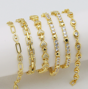 Collar de Mujer con Ojo de <span class=keywords><strong>Diablo</strong></span> y Flor, Chapado en Cobre de 18K con Circonitas - Product Image 1