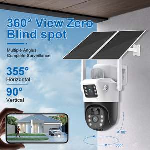 Full HD 4G Năng Lượng Mặt Trời Bảng Điều Khiển Không Dây PTZ Máy Ảnh Thẻ <span class=keywords><strong>SD</strong></span> Ghi Âm Ống Kính Kép Ngoài Trời An Ninh 4G Sim Thẻ Năng Lượng Mặt Trời CCTV Máy Ảnh - Product Image 3