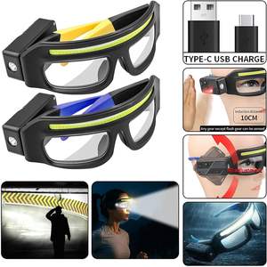 <span class=keywords><strong>Gafas</strong></span> LED Inteligentes Recargables con Sensor de Movimiento, Control Táctil, 5 Modos, USB, Iluminadas para Correr, Acampar, Pescar, Ciclismo - Product Image 3