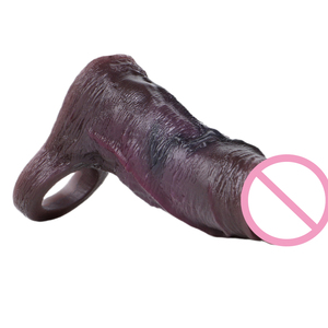 NNSX gerçekçi yapay Penis kılıf seks oyuncak yetişkin erkek Penis kol Penis Anti halka silikon <span class=keywords><strong>Dick</strong></span> büyütme oyuncak toptan - Product Image 5