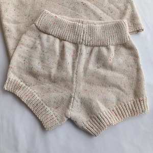 Nouveau-né doux enfants <span class=keywords><strong>pull</strong></span> tricot ensemble été coton mignon tenues gros moucheté tricot vêtements ensemble - Product Image 5
