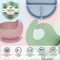 Bavoir bébé en silicone imperméable personnalisé avec poche de récupération pour l'alimentation des enfants