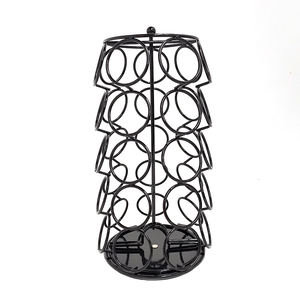 Nouveau Porte-Capsules <span class=keywords><strong>Dolce</strong></span> <span class=keywords><strong>Gusto</strong></span> en Métal Noir, Carrousel de Rangement à 5 Niveaux pour 35 Capsules - Product Image 6