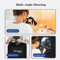 Caja de Luz LED Portátil de 40cm para Estudio Fotográfico, Mini Carpa Plegable con Tiras de Luz y 5 Fondos de Colores para Fotografía de Productos