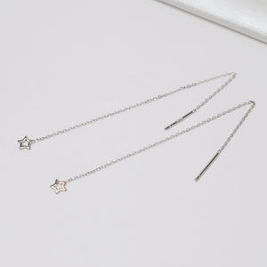 Boucles d'oreilles en argent S925 pour femme, simples, avec 8-9 perles, accessoires de bricolage, semi-finis, 1060 composants de bijoux, personnalités - Product Image 4