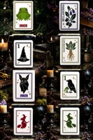Jeu de tuiles de Mahjong américain 160 pièces en acrylique premium pliable moderne pour soirées jeux chic, Halloween, Grimoire de la Sorcière, cadeaux
