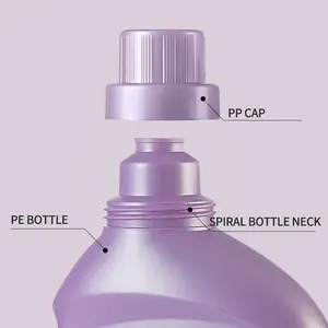 Botol kemasan plastik deterjen cucian cair pelembut pakaian kosong PE 1L 2L warna kustom