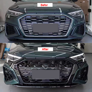 En Stock en EE. UU. Kit de Carrocería de Parachoques Delantero Estilo RS3 con Parrilla Negra para <span class=keywords><strong>Audi</strong></span> <span class=keywords><strong>A3</strong></span> S3 8Y 2020 2021 <span class=keywords><strong>2022</strong></span> 2023 2024 - Product Image 5