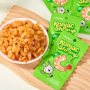 LAKEXIXI Snack de <span class=keywords><strong>crevettes</strong></span> végétaliennes épicées au konjac, sain et faible en <span class=keywords><strong>calories</strong></span>, en sachet pour enfants et adultes, étiquette personnalisée OEM pour importateurs - Product Image 2