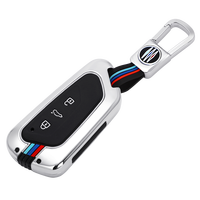 Funda Protectora para Llaves de Coche de Aleación de Zinc y Gel de Sílice para Volkswagen Golf 8 Lamando Id4x Skoda Crozz T0URAN VW, Llavero, Bolsa para Llaves