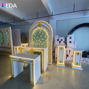 Decoración de Pared Floral Luminosa LEDA, Fondo Acrílico, Pared de Flores Artificiales de Babybreath, Fondo con Luz Cálida LED - Product Image 2