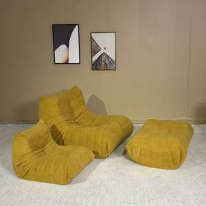 Juego de sofá Seccional de un solo asiento nórdico <span class=keywords><strong>COSMO</strong></span>, silla reclinable de diseño de oruga, esponja de tela suave para apartamento, Hotel, sala de estar - Product Image 6