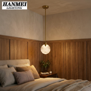 Modern Gold & <b>White</b> Steel and Glass LED Pendant Lamp With Warm Light HM-Pendant Lamp Warm <b>White</b> Light 3500K Provides a Cozy Ambi - Product Image 3
