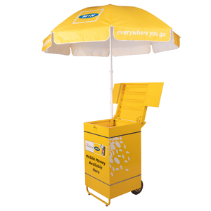 Troli Logam Lembaran Luar Ruangan dengan Payung Matahari - Product Image 4