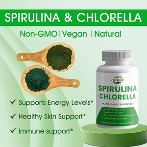 Compléments alimentaires végétaliens super-aliments verts à la spiruline et à la chlorelle en capsules, vente chaude OEM ODM - Product Image 3