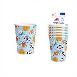 12PCs 9oz Globo Vaso de papel Suministros para fiestas 120PCS/CS - Product Image 1