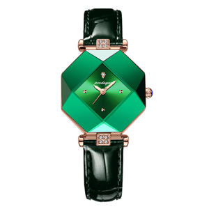 Relojes de Moda para Mujer POEDAGAR 005, Relojes de Pulsera de Cuarzo Simples y Lujosos para Mujer, con Correa de Cuero y Acero Inoxidable, Resistentes al Agua - Product Image 3