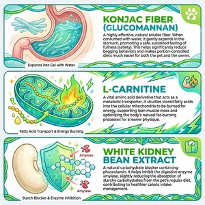 Suplemento Premium para el Control de Peso de Mascotas, Fibra de Konjac, L-Carnitina, Supresor del Apetito para Perros y Gatos, Fábrica OEM - Product Image 4