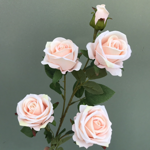 <span class=keywords><strong>Couronne</strong></span> <span class=keywords><strong>de</strong></span> roses artificielles <span class=keywords><strong>de</strong></span> haute qualité, 5 têtes, en vrac, décoration en plastique, pour un mariage, vente en gros, 12 m - Product Image 2