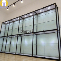 Vitrines modernes en verre trempé avec éclairage LED Armoire de rangement étanche et robuste pour magasins de détail