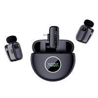 Microfono Lavalier Wireless K20 con Doppio Microfono, Riduzione del Rumore Audio/Video, Clip per Rispondi Video, Essenziale per Creatori di Contenuti