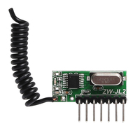 Módulo Receptor RF Superheterodino con Decodificación 300-450M, Bajo Consumo, 3.6-10V, Salida de 4 Canales, Compatible con Múltiples Códigos para Puerta de Garaje