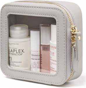 Small Cosmetic <b>Bag</b> for Purse Mini Makeup <b>Bag</b> Cute Clear <b>Make</b> <b>up</b> Pouch for Travel Leather White <b>Make</b> <b>up</b> - Product Image 2