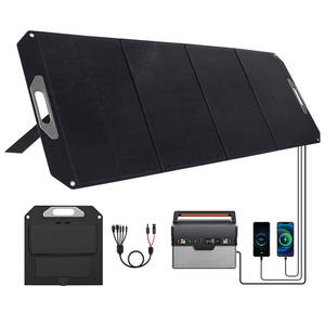 Caricatore Solare Portatile Leggero Full Black Back Contact Tech 100W 120W 150W 200W con USB-A USB-C per Power Station - Product Image 1