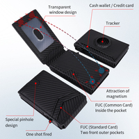 Portefeuille intelligent minimaliste en aluminium anti-RFID avec fenêtre d'identification pour hommes, compatible AirTag, vente en gros de Guangzhou