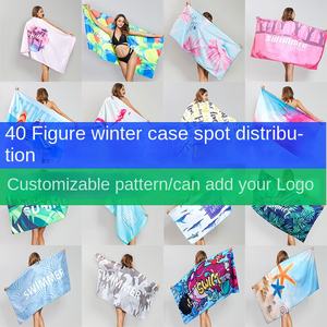 <span class=keywords><strong>Serviette</strong></span> de plage et de bain en <span class=keywords><strong>microfibre</strong></span> à double face en polaire imprimée pour le commerce extérieur - Product Image 2