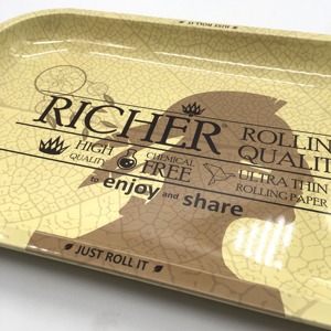 Plateau à roulettes en fer poli avec couvercle, logo personnalisé, style américain, haute qualité, pour accessoires de fumage - Product Image 3