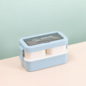 Boîte à lunch bento en plastique PP empilable et réutilisable, écologique, pour enfants - Product Image 3