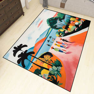 Imagen personalizada, Alfombra de área bohemia de poliéster esponjoso, alfombra cuadrada rectangular grande para dormitorios adolescentes, 10mm, hecha a máquina, relación 4:3, pedido mínimo, 1 pieza - Product Image 6