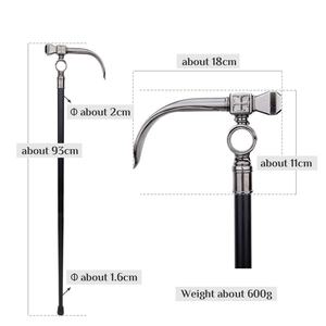 Accesorios de <span class=keywords><strong>tiro</strong></span>, muletas de rendimiento, bastón con mango, bastón de autodefensa, bastón para caminar con lámina de hierro en el interior - Product Image 6