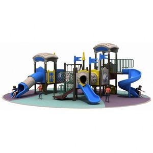 Luxury Kids Outdoor Playground Climbing <b>Plastic</b> <b>Slide</b> New Design Metal Theme Park for School and Public Use - Product Image 1