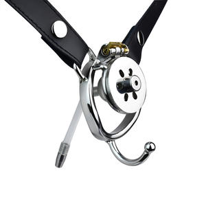 एफआरआरके 304 स्टेनलेस स्टील पुरुष शुद्धता उपकरण मूत्रमार्ग कैथेटर के साथ फ्लैट धातु लिंग लॉक शुद्धता पिंजरे पुरुषों के लिए सेक्स खिलौने - Product Image 3