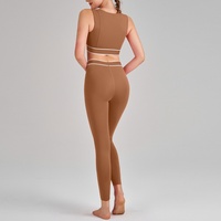 Nuevo Conjunto de Yoga Transfronterizo de Cintura Alta con Efecto Reductor y Control de Abdomen, Tirantes Finos y Espalda Hermosa para Correr