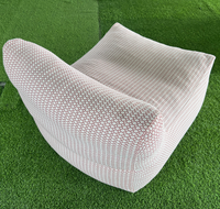 Chaise longue de compression d'extérieur, compressée sous vide, avec ottoman, pour piscine, jardin, patio, plage, hôtel, complexe hôtelier