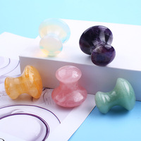 Nouveaux outils de Massage tête de champignon pierre de Massage vert Aventurine champignon Gua Sha pour masseur facial