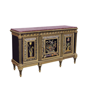 Mobile d'<span class=keywords><strong>ingresso</strong></span> di lusso in stile classico francese con intarsi floreali dipinti a mano e foglia d'oro per <span class=keywords><strong>ingresso</strong></span> e soggiorno - Product Image 5