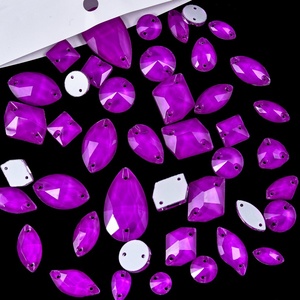 OLeeya Strass en Gros Formes Assorties 20, 50, 100 Pièces Cristaux de Verre à Coudre à Dos Plat pour Accessoires - Product Image 3