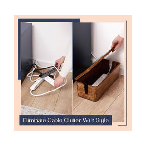 Boîte de gestion des câbles en bois, amélioration de l'habitat, organisateur de cordon, décor d'hébergement - Product Image 3