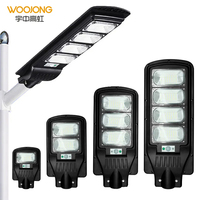 Contrôleur intelligent pour lampadaires solaires LED certifié BIS 2700K-7000K IP65 120lm/w 50w-200w Lampes de jardin à batterie en aluminium et ABS