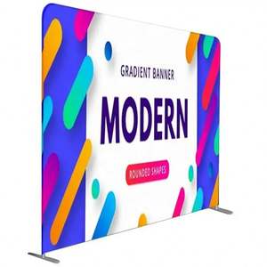 Toile de fond personnalisée légère en microfibre, impression sérigraphique durable, logo personnalisé, montage sans outil, pour le commerce - Product Image 6