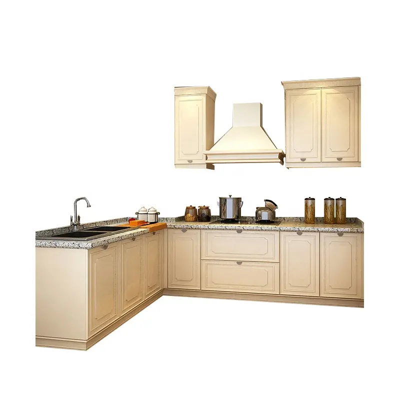 China factory production used yellow home kitchen furniture