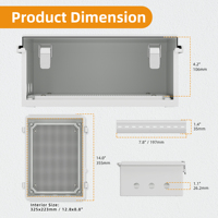 Boîte de jonction étanche IP67 250X350X150MM Boîte de jonction étanche en plastique ABS Boîte électrique étanche murale pour l'extérieur