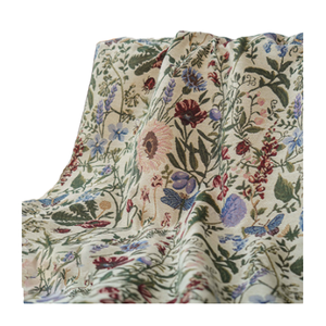 Tela Jacquard para vestidos, patrón de jardín, poliéster, algodón, brocado, hilo tejido, tela teñida para tapiz, cortina, manta - Product Image 1