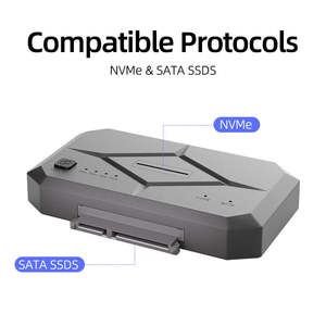 10Gbps doppio accordo M2 NVMe SATA SSD custodia HDD con tipo USB C 3.2 8TB potenza Clone Offline 2.5 custodia SATA SSD - Product Image 3